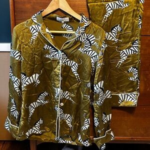 Olivia Von Halle Silk Zebra Pajamas